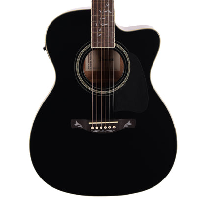 Ibanez AC391CEBKH Grand Concert Cutaway Acoustic-Electric Guitar Black High Gloss Acoustic Guitars