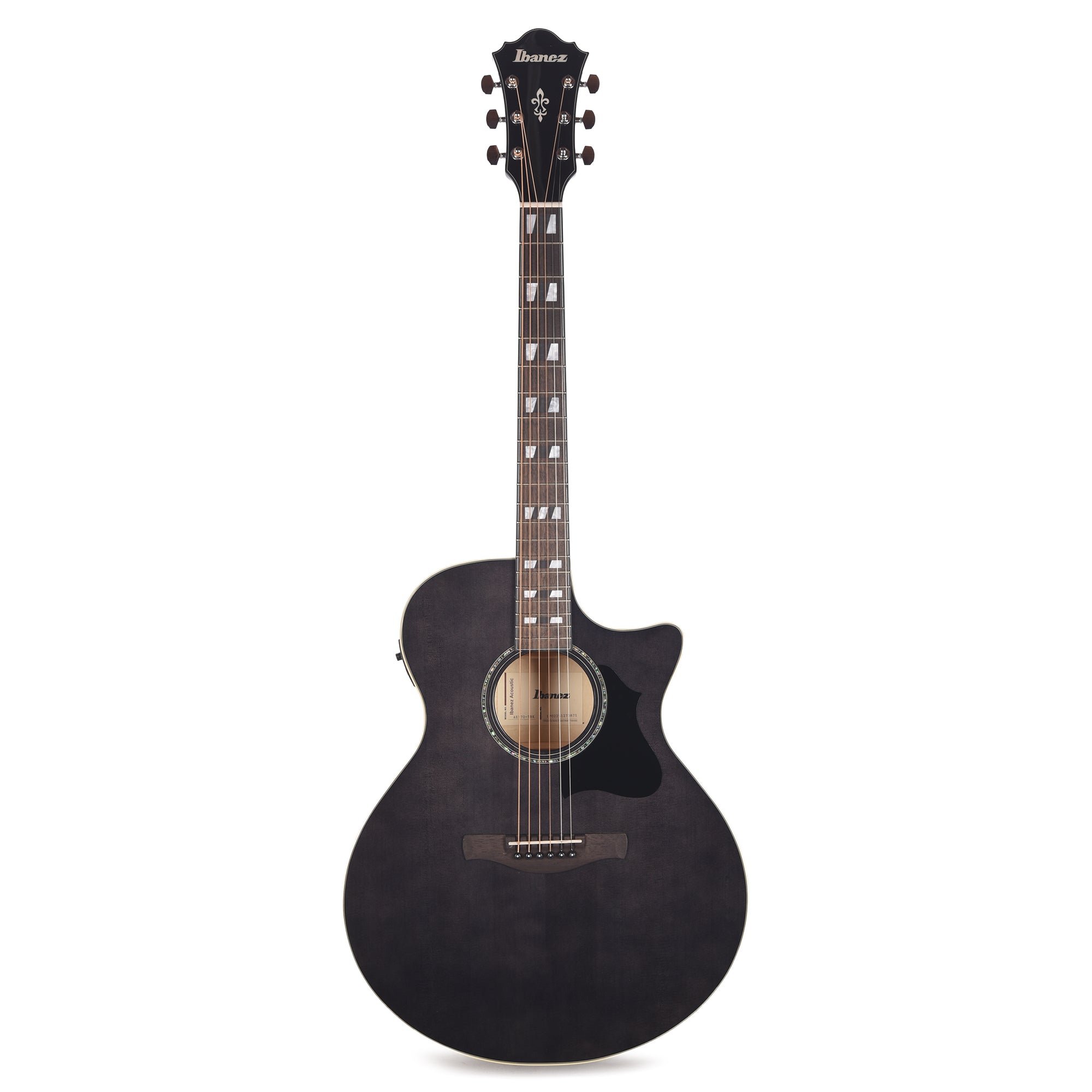 Ibanez AE170TBK AE Acoustic Electric Guitar Transparent Black High Gloss Acoustic Guitars