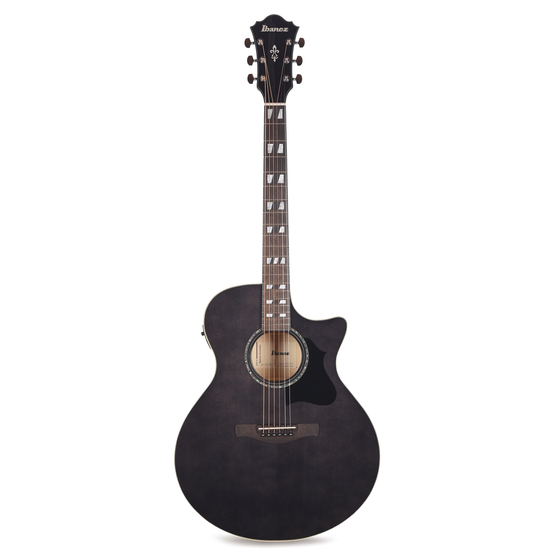 Ibanez AE170TBK AE Acoustic Electric Guitar Transparent Black High Gloss Acoustic Guitars