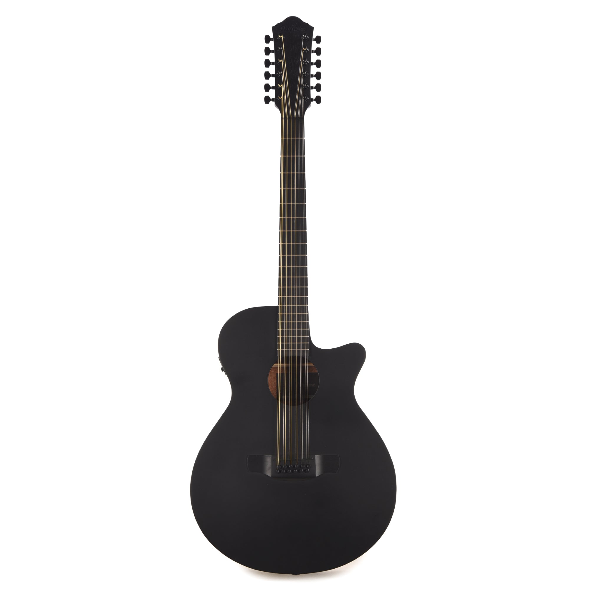 Ibanez AEG1221BOT AEG 12-String Acoustic-Electric Guitar Black Out Acoustic Guitars