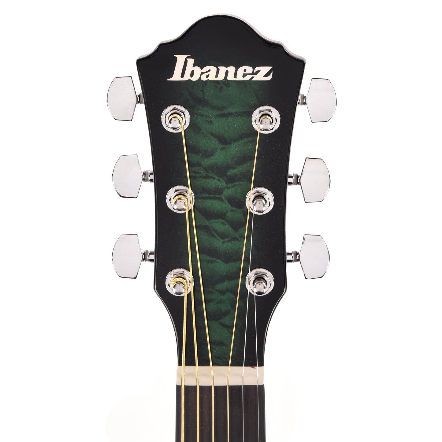Ibanez AEWC16QATEH AEWC Acoustic-Electric Guitar Transparent Emerald Burst High Gloss Acoustic Guitars
