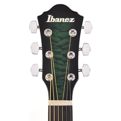 Ibanez AEWC16QATEH AEWC Acoustic-Electric Guitar Transparent Emerald Burst High Gloss Acoustic Guitars