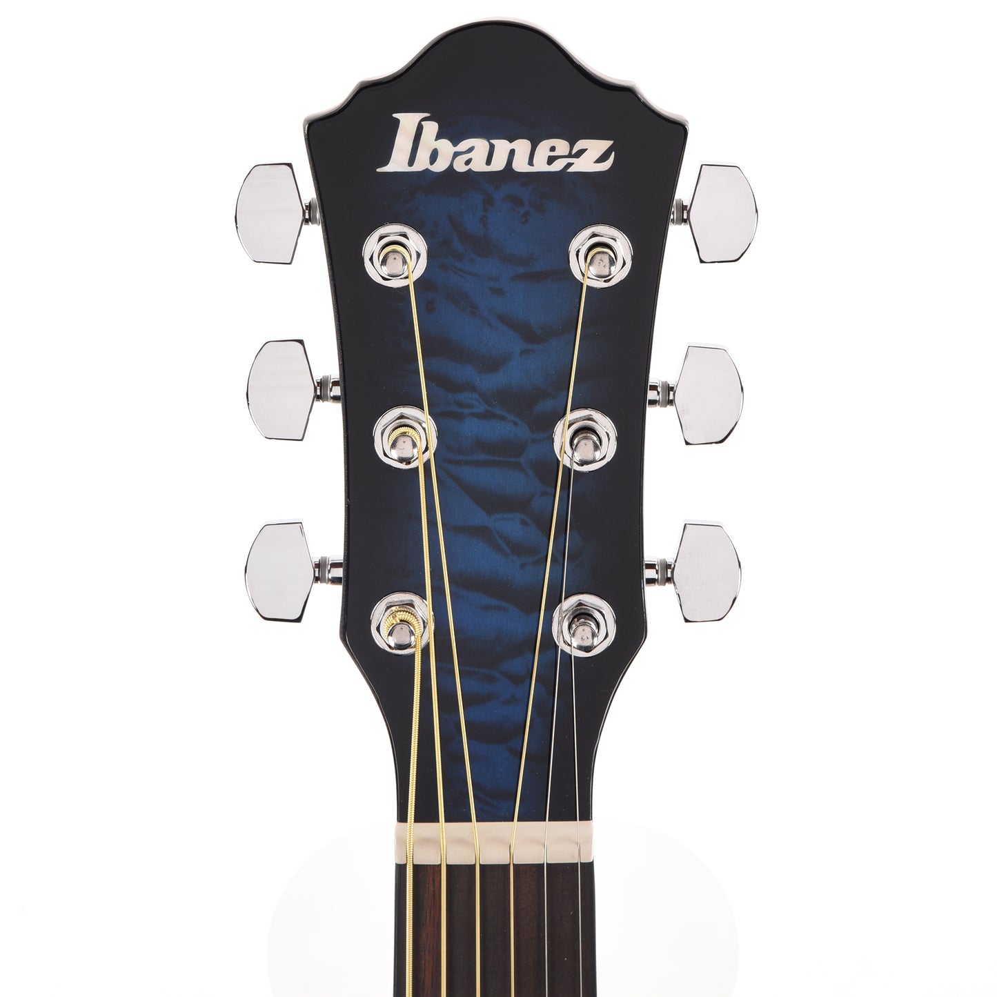 Ibanez AEWC16QATLH AEWC Acoustic-Electric Guitar Transparent Blue Sunburst High Gloss Acoustic Guitars