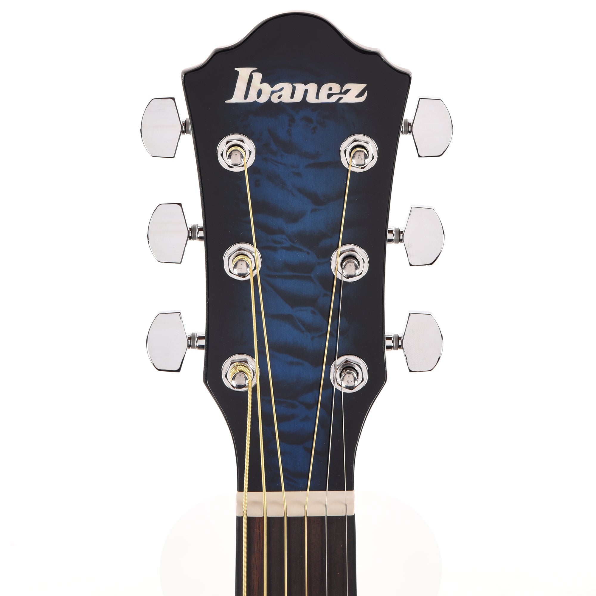 Ibanez AEWC16QATLH AEWC Acoustic-Electric Guitar Transparent Blue Sunburst High Gloss Acoustic Guitars
