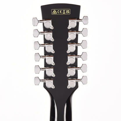 Ibanez AJ7012M1EBK Jumbo 12-String Acoustic-Electric Guitar Black High Gloss Acoustic Guitars