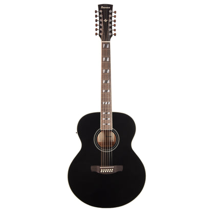 Ibanez AJ7012M1EBK Jumbo 12-String Acoustic-Electric Guitar Black High Gloss Acoustic Guitars