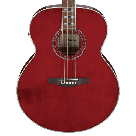 Ibanez AJ70M1EWR Jumbo Acoustic-Electric Guitar Wine Red High Gloss Acoustic Guitars