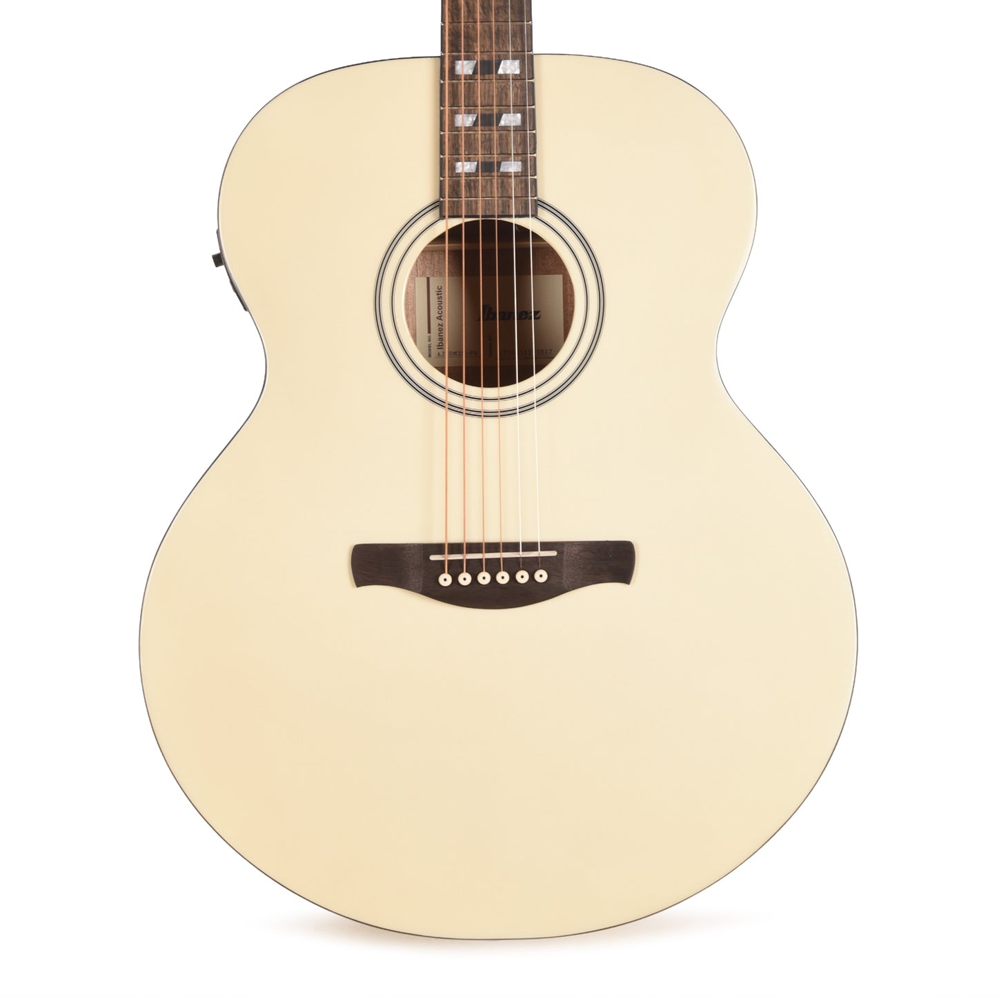 Ibanez AJ70M2EPW Jumbo Acoustic-Electric Guitar Pearl White High Gloss Acoustic Guitars