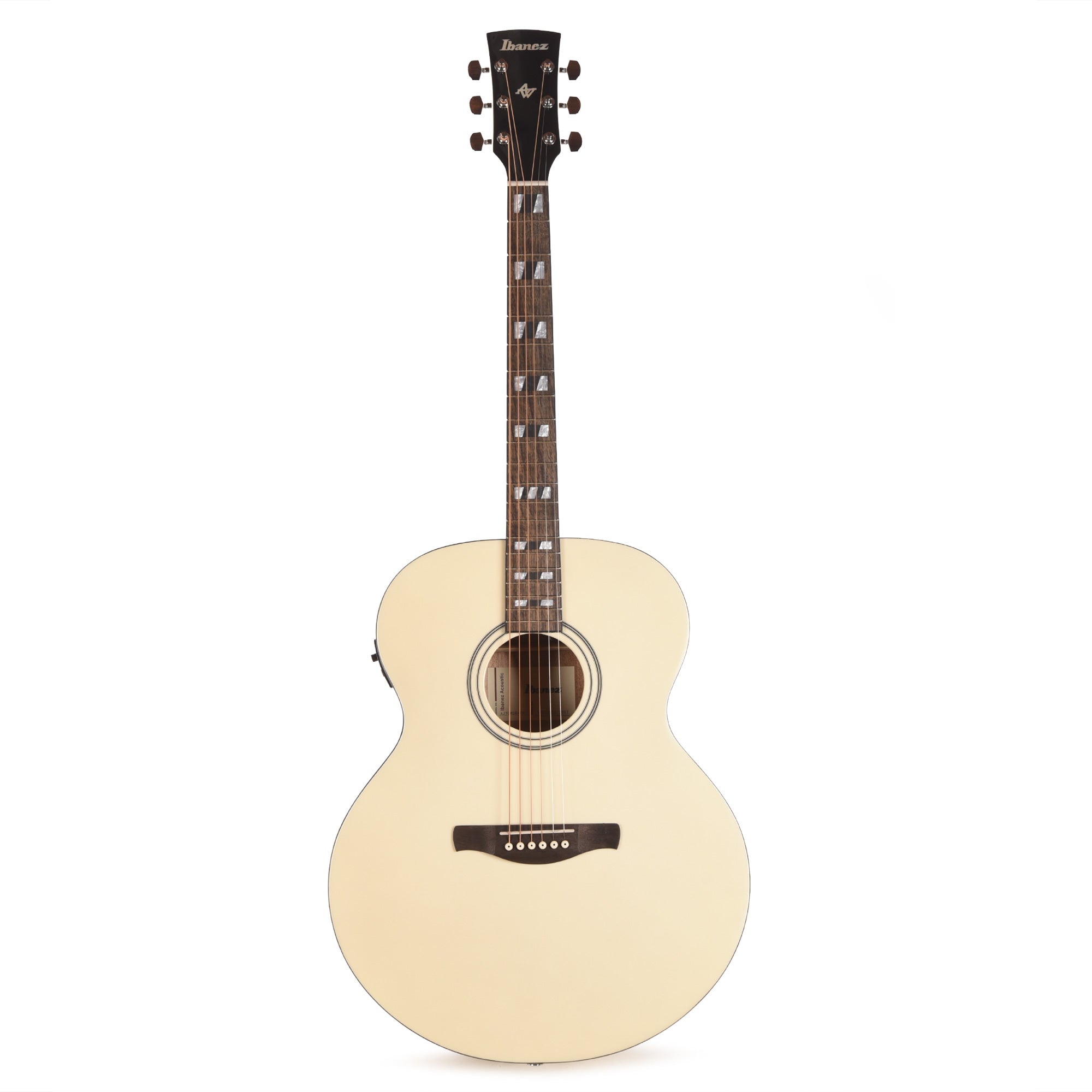 Ibanez AJ70M2EPW Jumbo Acoustic-Electric Guitar Pearl White High Gloss Acoustic Guitars