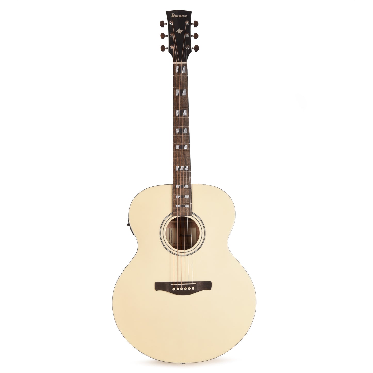 Ibanez AJ70M2EPW Jumbo Acoustic-Electric Guitar Pearl White High Gloss Acoustic Guitars