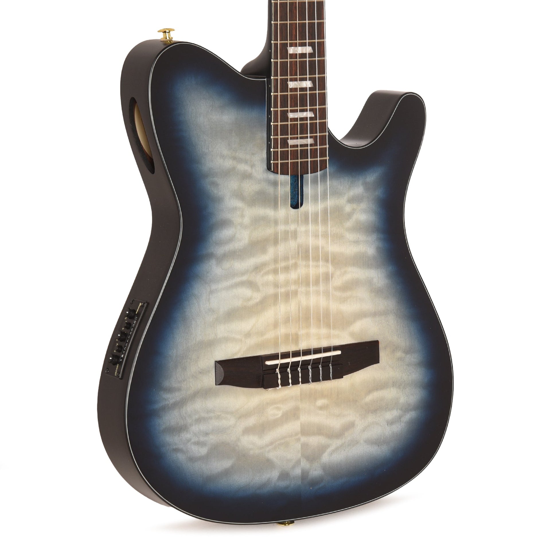 Ibanez FRH20QMNCTL Acoustic Electric Guitar Cosmic Blue Sunburst Low Gloss Acoustic Guitars