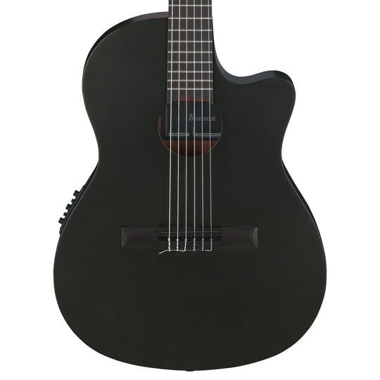 Ibanez GA621BOT Thinline Cutaway Classical Acoustic-Electric Guitar Black Out Acoustic Guitars