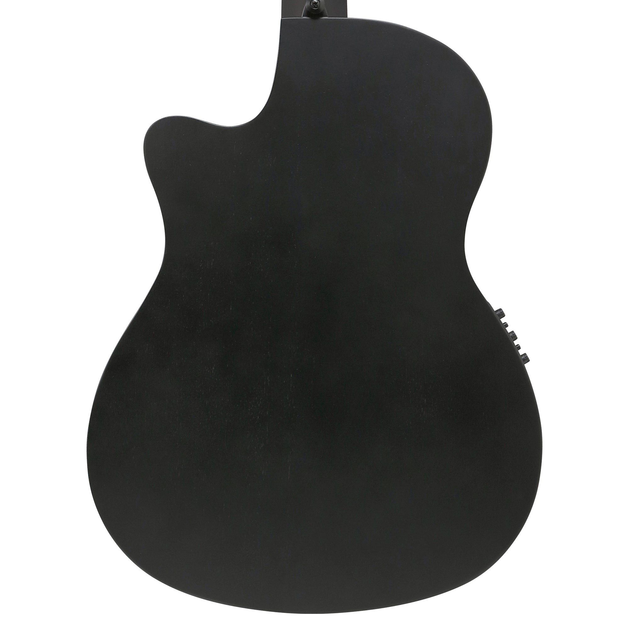 Ibanez GA621BOT Thinline Cutaway Classical Acoustic-Electric Guitar Black Out Acoustic Guitars