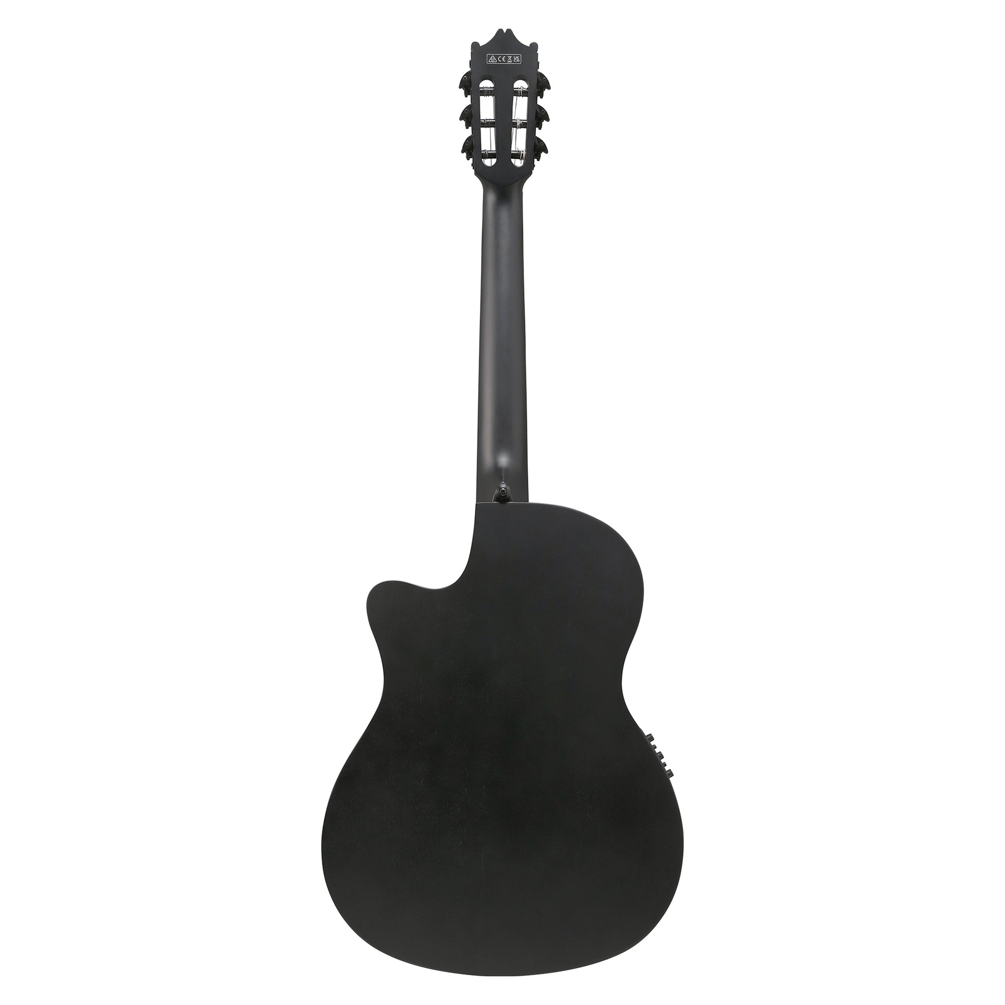 Ibanez GA621BOT Thinline Cutaway Classical Acoustic-Electric Guitar Black Out Acoustic Guitars