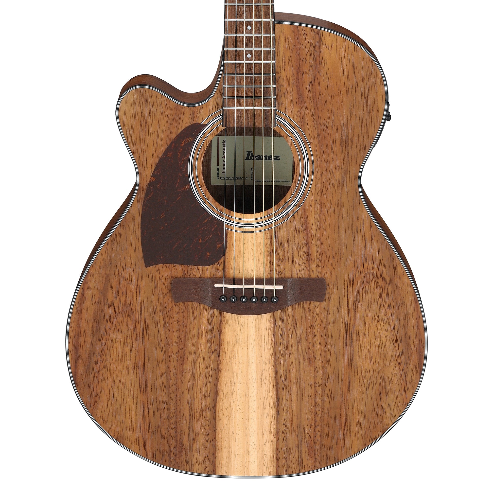 Ibanez PC50WSLCEOPB Grand Concert Cutawayt Acoustic-Electric Guitar Open Pore Brown Left-Handed Acoustic Guitars
