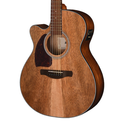 Ibanez PC50WSLCEOPB Grand Concert Cutawayt Acoustic-Electric Guitar Open Pore Brown Left-Handed Acoustic Guitars