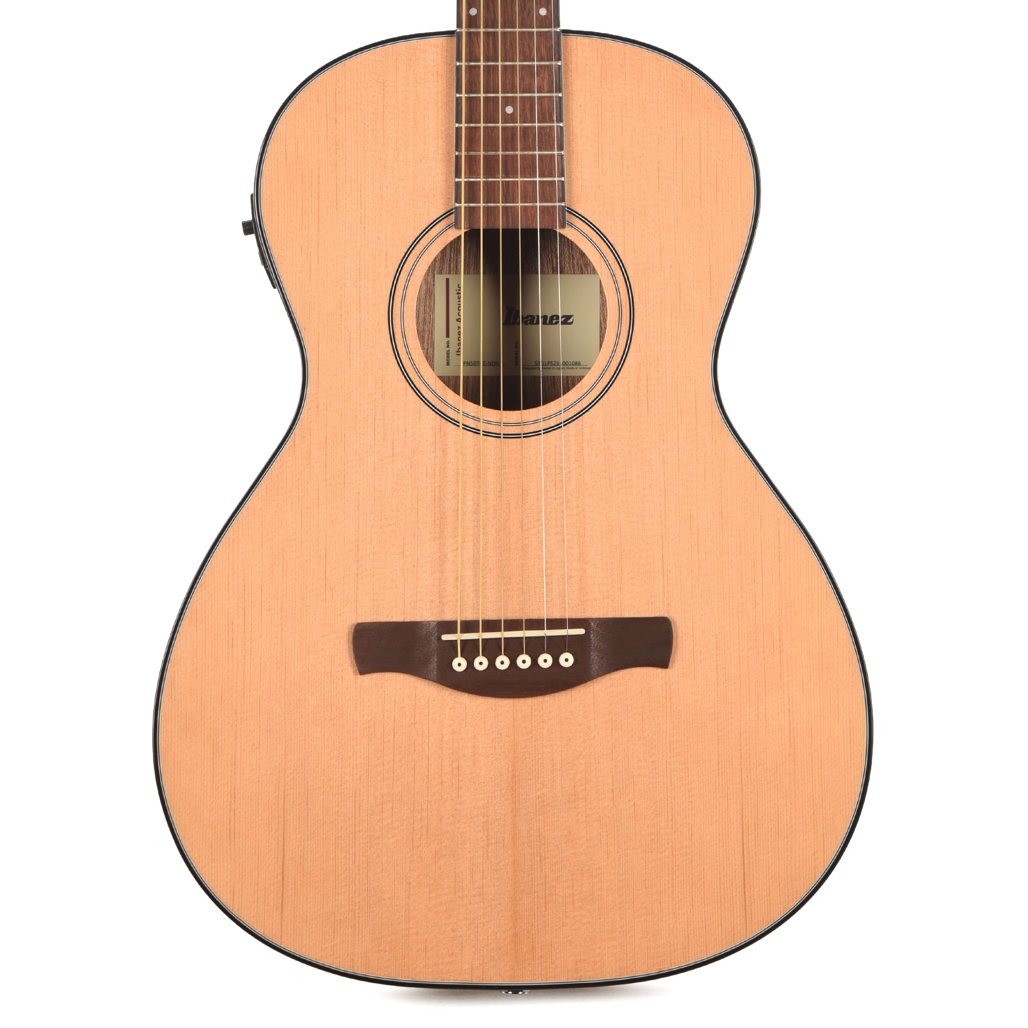 Ibanez PN50TKENDH Parlor Acoustic-Electric Guitar Natural High Gloss Acoustic Guitars