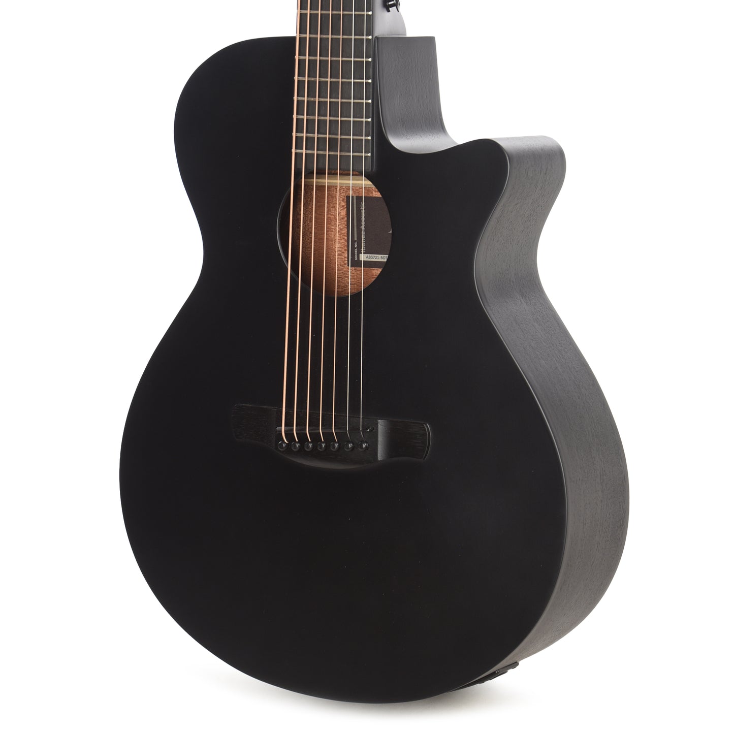 Ibanez AEG721BOT 7-String Acoustic-Electric Guitar AEG Black Out Acoustic Guitars / OM and Auditorium