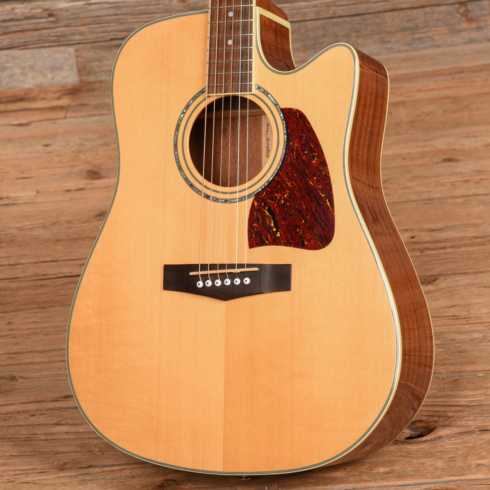 Ibanez AW100CE Natural Acoustic Guitars / OM and Auditorium