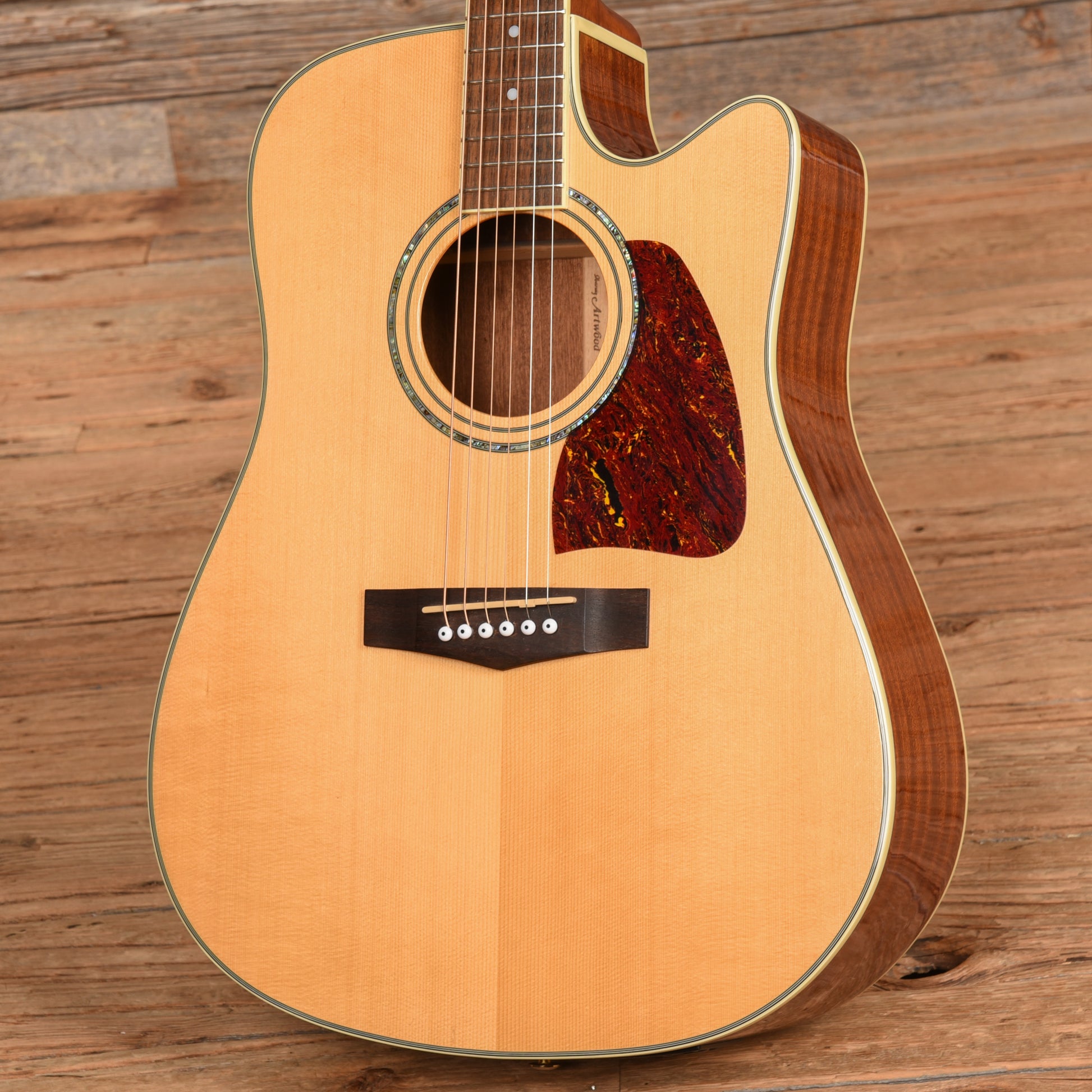 Ibanez AW100CE Natural Acoustic Guitars / OM and Auditorium