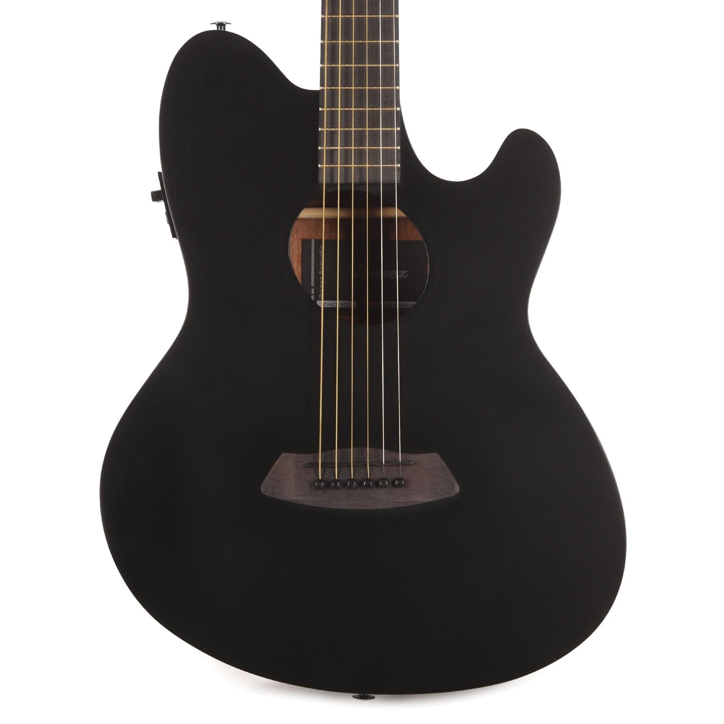 Ibanez TCY621BOT Acoustic-Electric Guitar Talman Double Cutaway Black Out Acoustic Guitars / OM and Auditorium