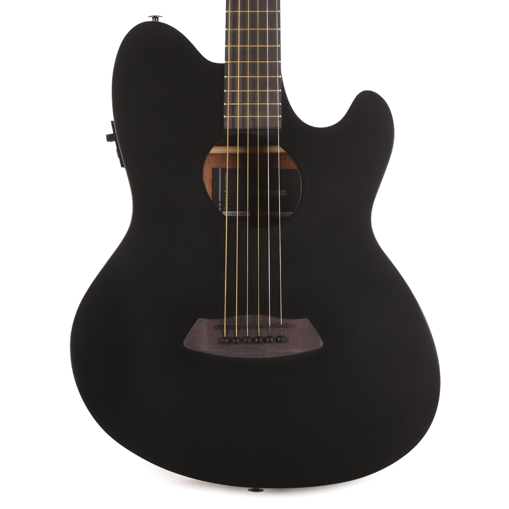 Ibanez TCY621BOT Acoustic-Electric Guitar Talman Double Cutaway Black Out Acoustic Guitars / OM and Auditorium