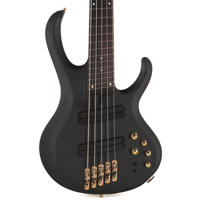Ibanez BTB605LMBKF BTB Bass Workshop 5-String Multi Scale Electric Bass Black Flat Bass Guitars / 4-String