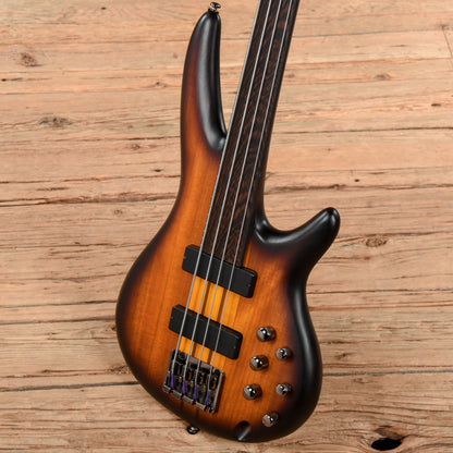 Ibanez SRF700 Fretless Electric Bass Sunburst Bass Guitars / 4-String