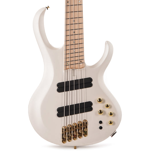 Ibanez BTB605MLMPWM Bass Workshop 5-String Multi Scale Electric Bass Pearl White Matte Bass Guitars / 5-String or More