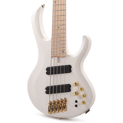 Ibanez BTB605MLMPWM Bass Workshop 5-String Multi Scale Electric Bass Pearl White Matte Bass Guitars / 5-String or More