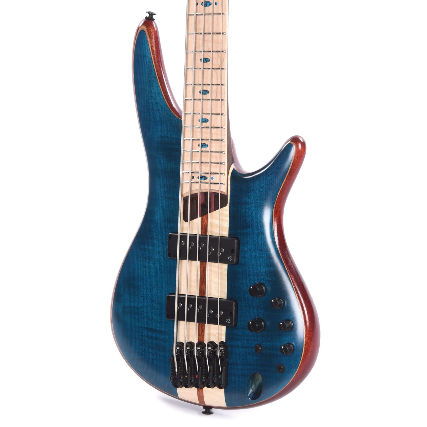 Ibanez SR1425BCGL Premium 5-String Electric Bass Caribbean Green Low Gloss Bass Guitars / 5-String or More