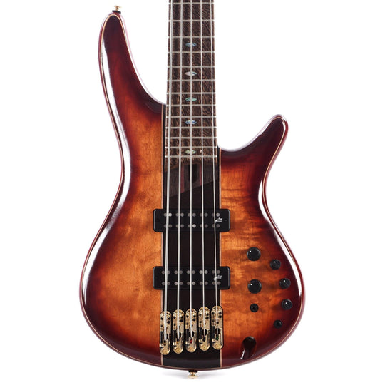 Ibanez SR2405W SR Premium 5-String Bass Brown Topaz Burst Low Gloss Bass Guitars / 5-String or More
