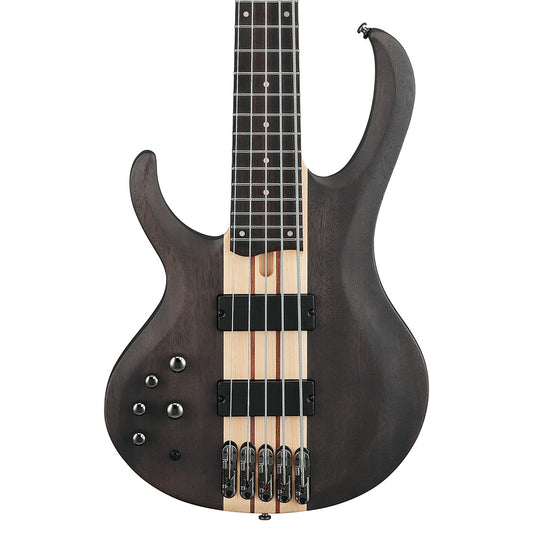 Ibanez BTB605LTGF BTB Standard 5-String Electric Bass Transparent Gray Flat Lefty Bass Guitars