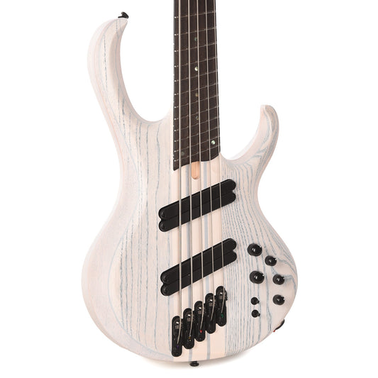 Ibanez BTB865MSTWF BTB Bass Workshop 5-String Electric Bass Multi scale Transparent White Flat Bass Guitars