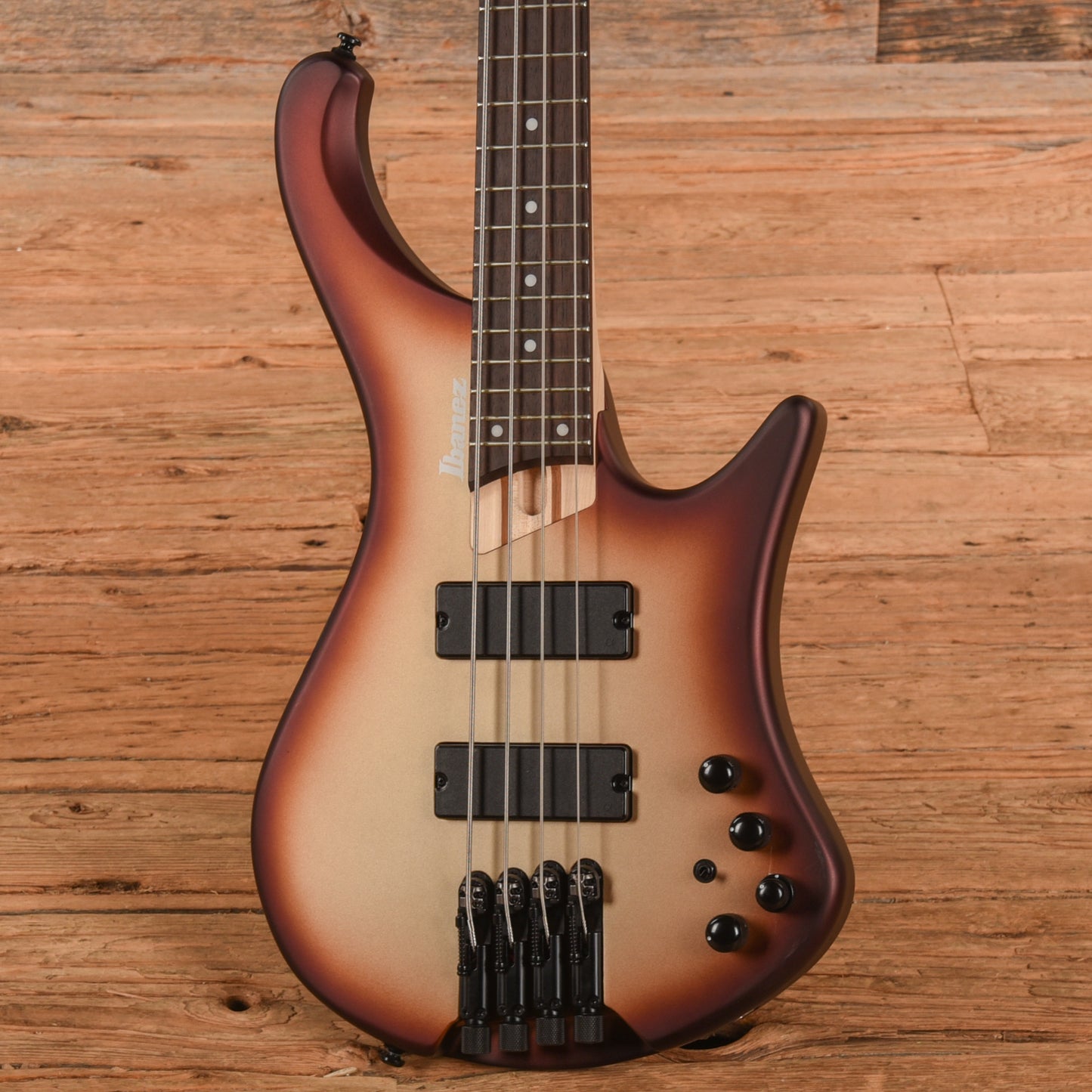Ibanez EHB600CCM EHB Ergonomic Headless Bass Charred Champagne Burst Matte Bass Guitars