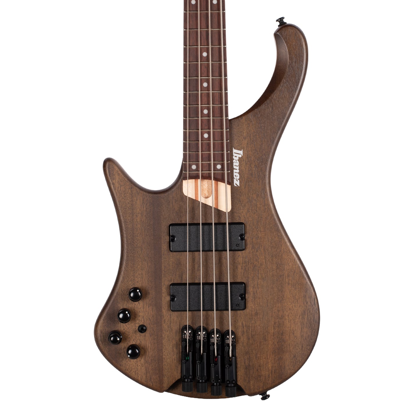 Ibanez EHB600LWNF EHB Ergonomic Headless Bass Walnut Flat Lefty Bass Guitars