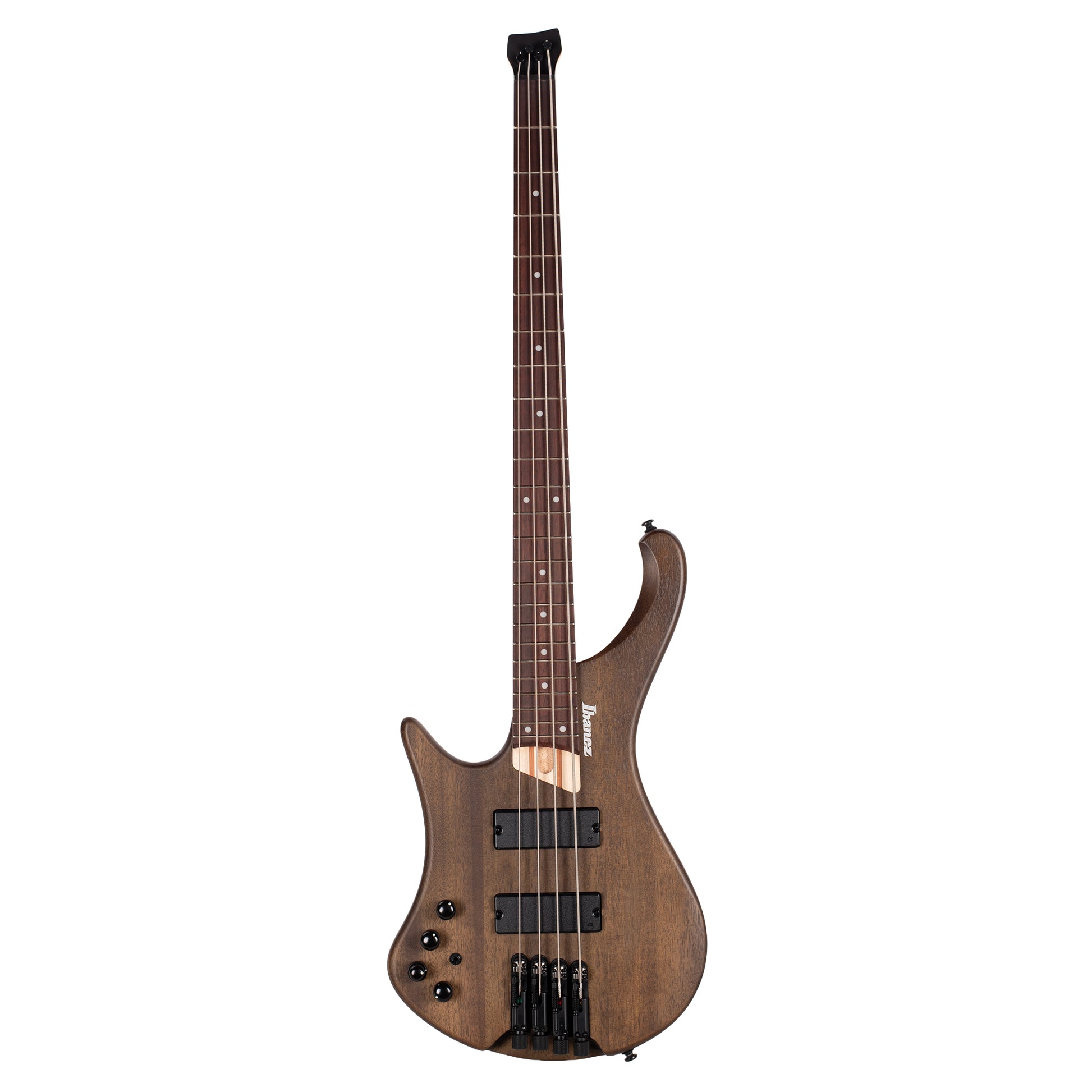 Ibanez EHB600LWNF EHB Ergonomic Headless Bass Walnut Flat Lefty Bass Guitars