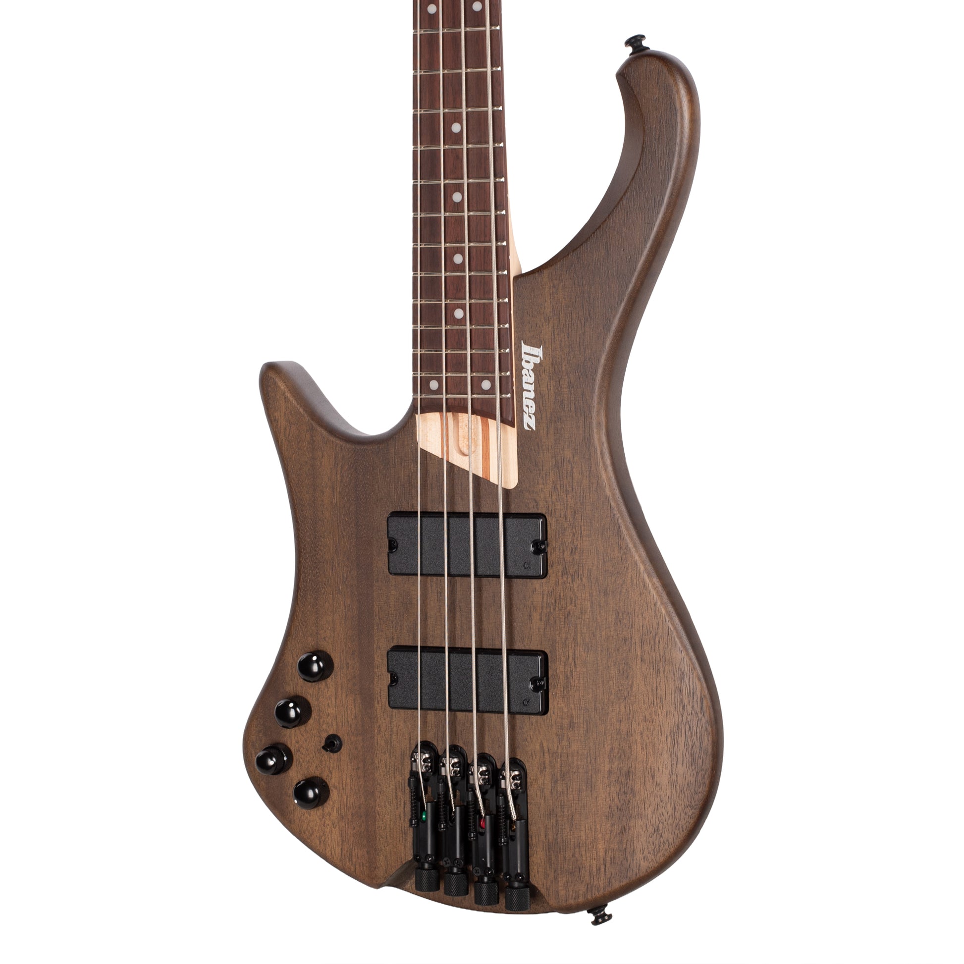 Ibanez EHB600LWNF EHB Ergonomic Headless Bass Walnut Flat Lefty Bass Guitars