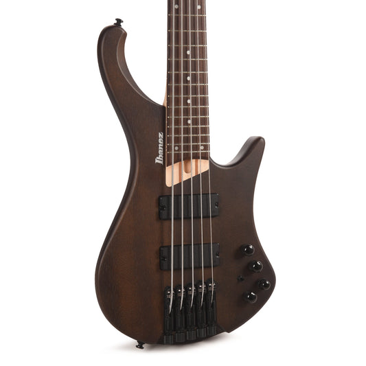Ibanez EHB605WNF EHB Ergonomic Headless Bass 5-String Walnut Flat Bass Guitars