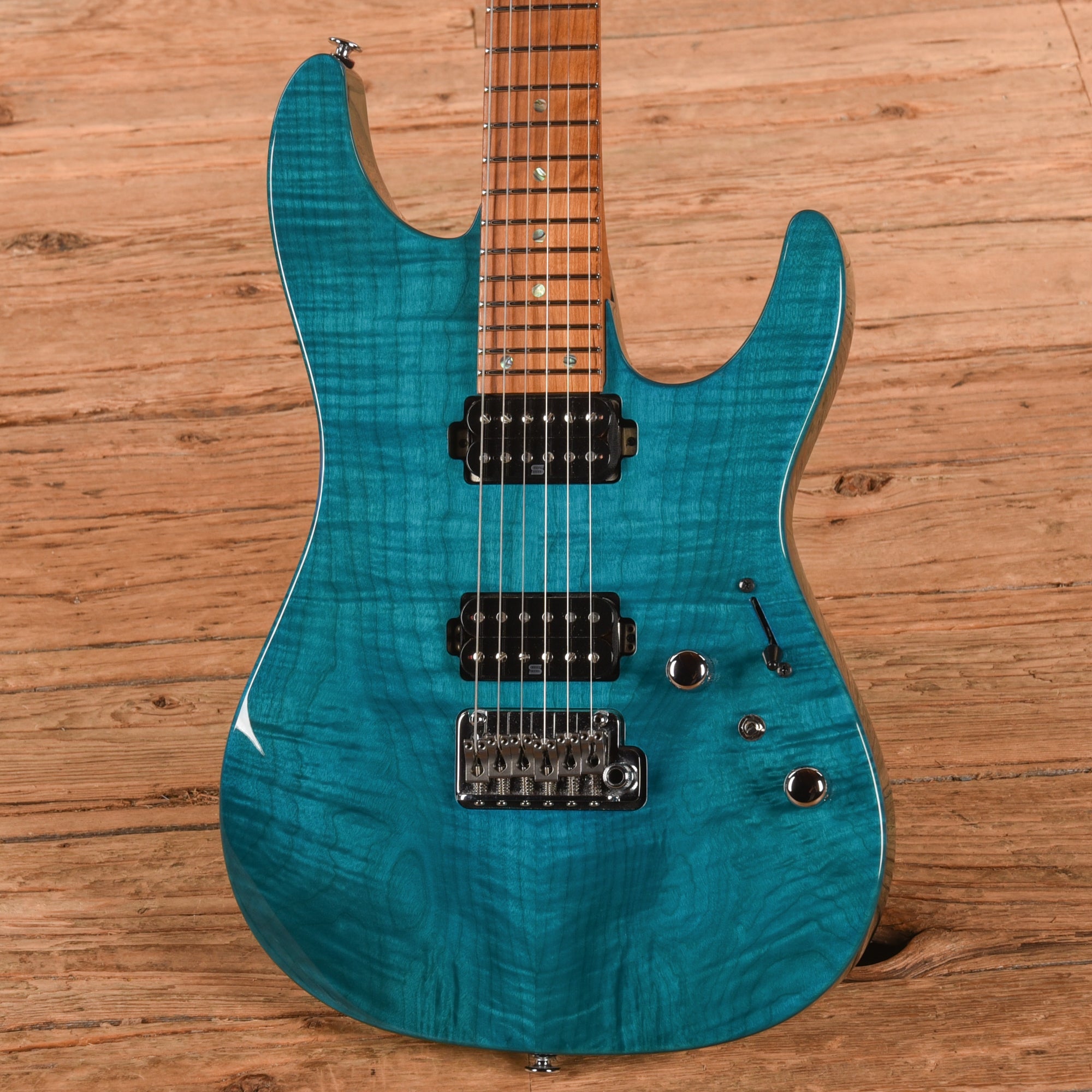 Ibanez MM1 Martin Miller Signature Transparent Aqua Blue 2023 Electric Guitars