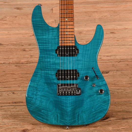 Ibanez MM1 Martin Miller Signature Transparent Aqua Blue 2023 Electric Guitars