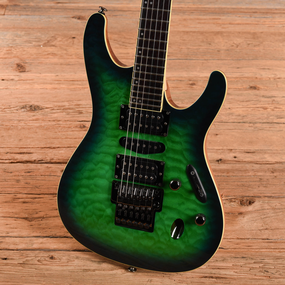 Ibanez Prestige S6570Q Green Burst 2017 Electric Guitars