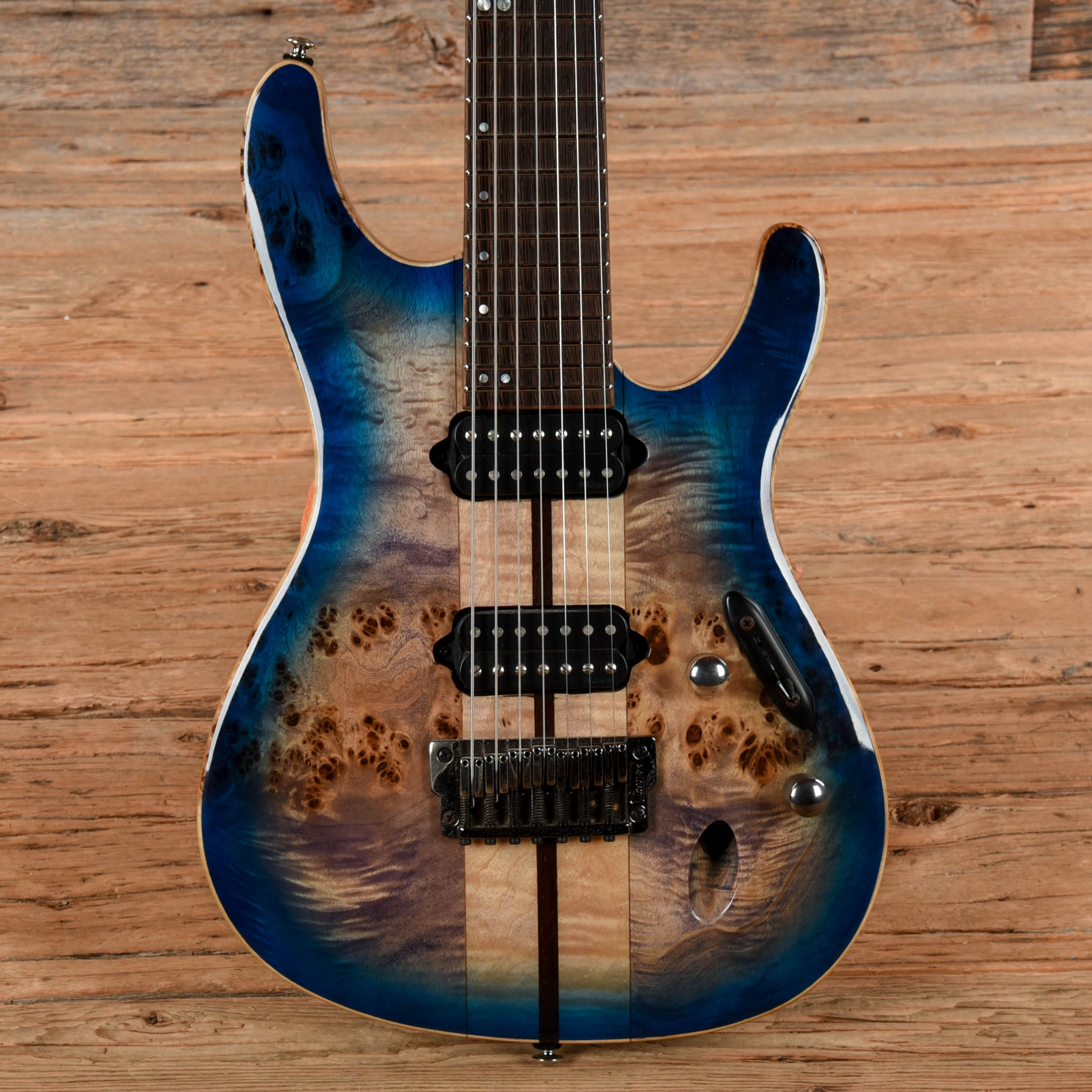 Ibanez S1027PBF Cerulean Blue Burst Electric Guitars
