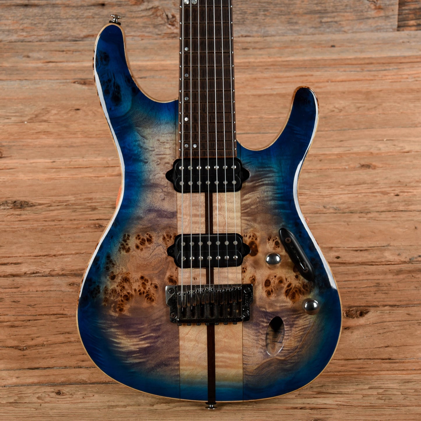 Ibanez S1027PBF Cerulean Blue Burst Electric Guitars