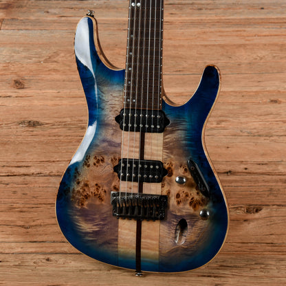 Ibanez S1027PBF Cerulean Blue Burst Electric Guitars