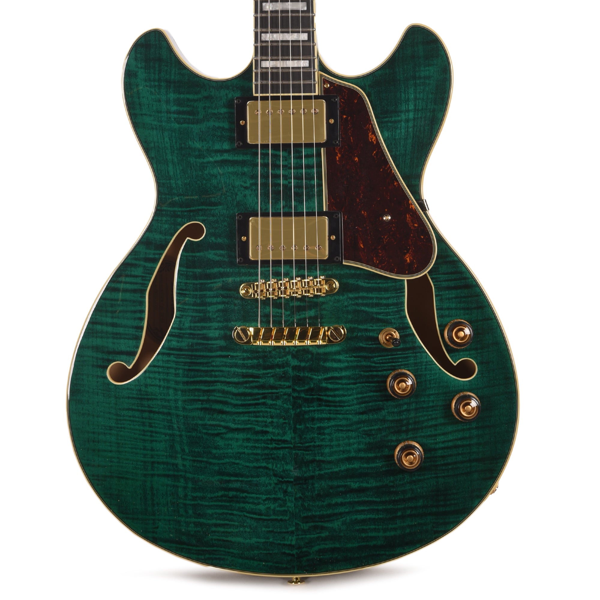 Ibanez AS93FMTMG AS Artcore Expressionist Electric Guitar Transparent Moss Green Electric Guitars / Semi-Hollow