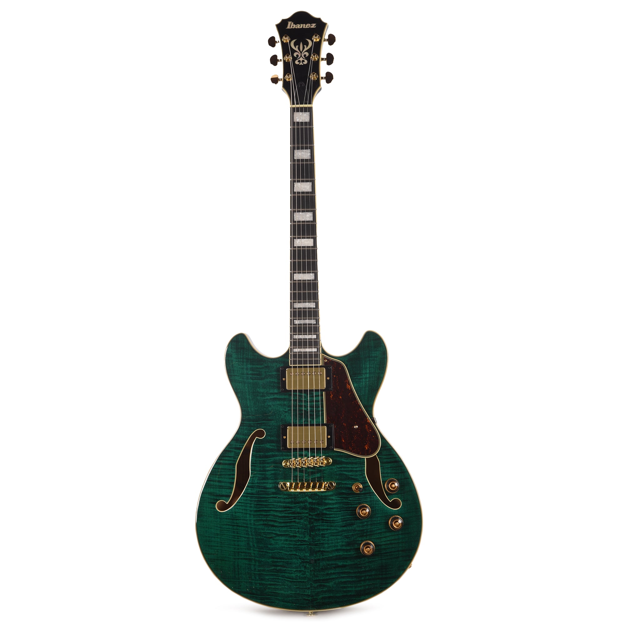 Ibanez AS93FMTMG AS Artcore Expressionist Electric Guitar Transparent Moss Green Electric Guitars / Semi-Hollow