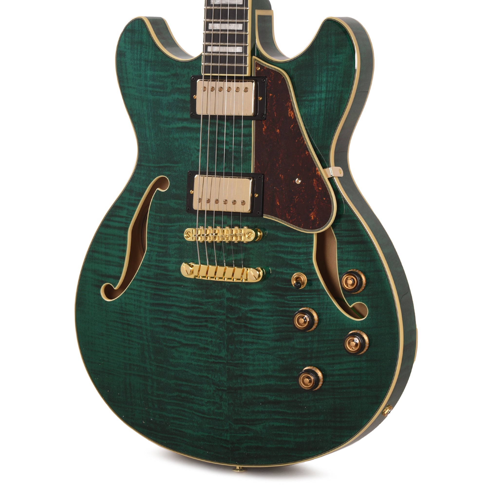 Ibanez AS93FMTMG AS Artcore Expressionist Electric Guitar Transparent Moss Green Electric Guitars / Semi-Hollow