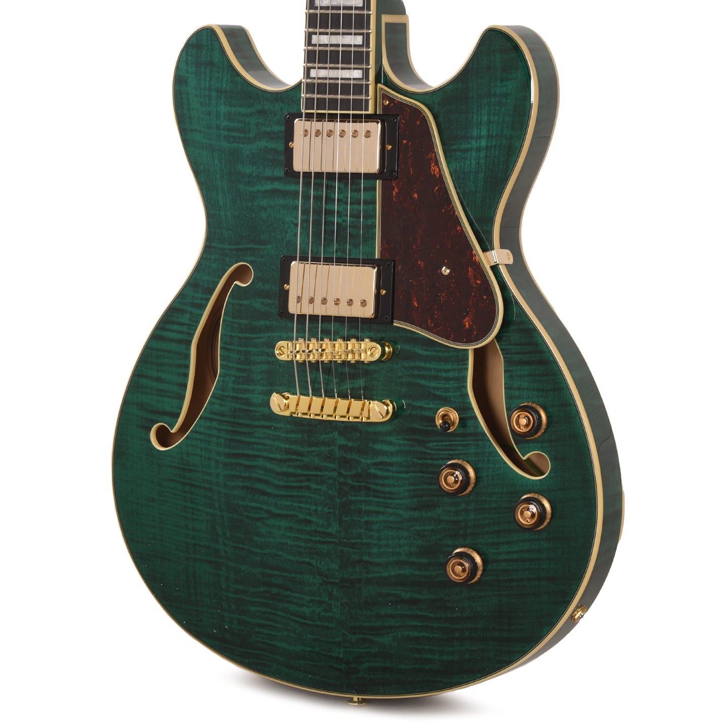 Ibanez AS93FMTMG AS Artcore Expressionist Electric Guitar Transparent Moss Green Electric Guitars / Semi-Hollow