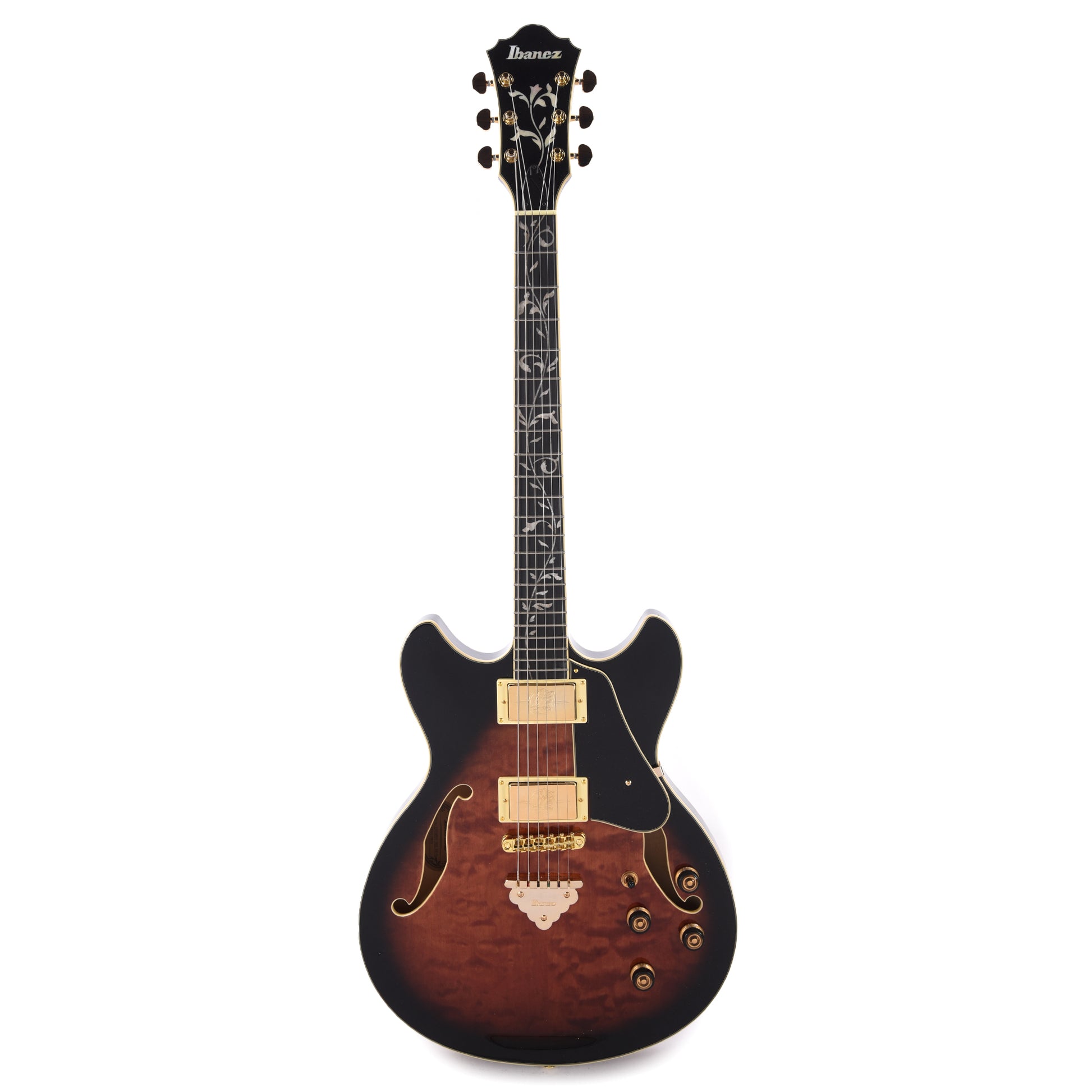 Ibanez AS93QMSPDBS AS Artcore Expressionist Electric Guitar Dark Brown Sunburst Electric Guitars / Semi-Hollow